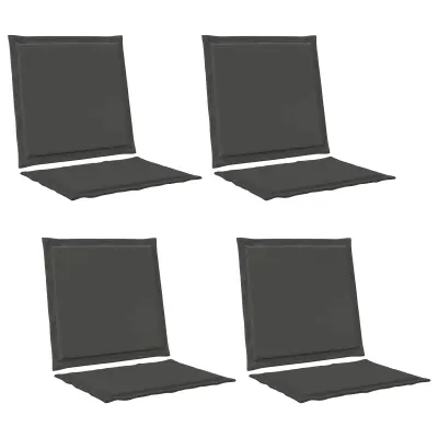 vidaXL Blazine za sedež in hrbet 4 pcs Antracit 47 x 45 x 2 cm