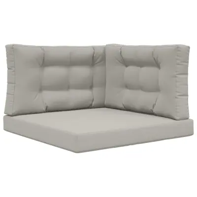 vidaXL Zunanja blazina za kavč 3 pcs Siva Poliester