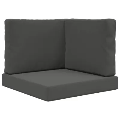 vidaXL Zunanja blazina za kavč 3 pcs Antracit Poliester
