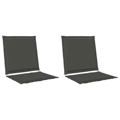 vidaXL Blazine za sedež in hrbet 2 pcs Antracit 47 x 45 x 2 cm