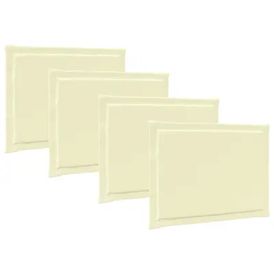 vidaXL Sedežne blazine 4 pcs Krem 47 x 36 x 2 cm Poliester