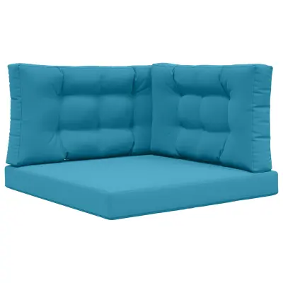 vidaXL Zunanja blazina za kavč 3 pcs Kraljevo modra Poliester