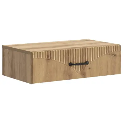 vidaXL Stenska stranska miza Artisan hrast 59 x 34,5 x 17 cm