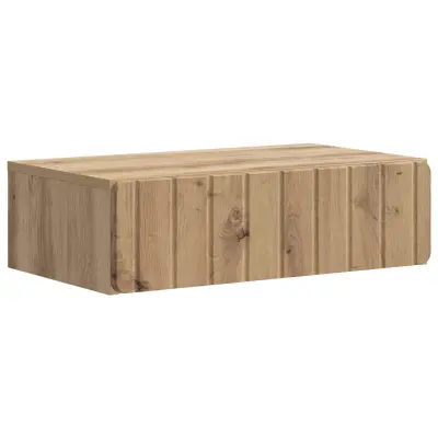 vidaXL Stenska stranska miza Artisan hrast 59 x 34,5 x 17 cm