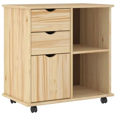 vidaXL Gležnji kabinet Rjava 63,5 x 39 x 65,5 cm Masivno borovo les