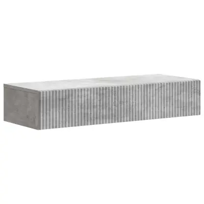 vidaXL Stenska stranska miza Betonsko siva 87,5 x 34,5 x 17 cm