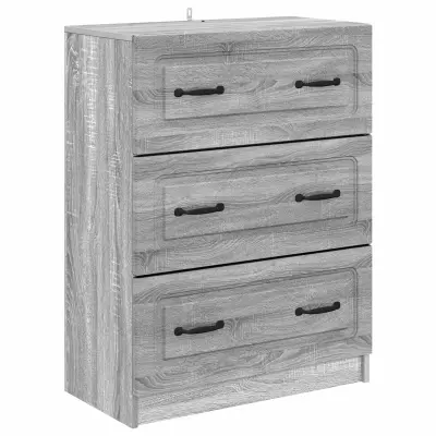 vidaXL Predalna omara Siva Sonoma 66 x 34,5 x 87 cm Inženirski les