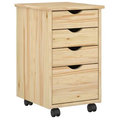 vidaXL Gležnji kabinet Rjava 34 x 39 x 56 cm Masivna borovina