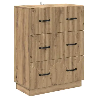 vidaXL Predalna omara Artisan hrast 66 x 34,5 x 87 cm Inženirski les