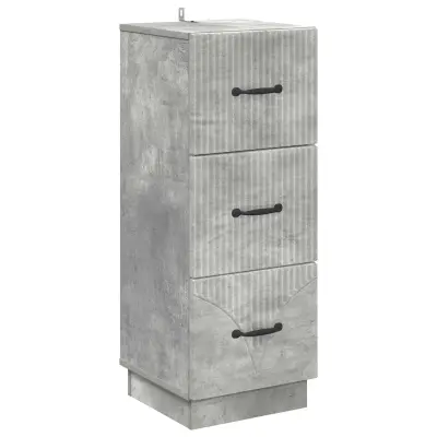 vidaXL Predalna omara Betonsko siva 33 x 34,5 x 87 cm Inženirski les