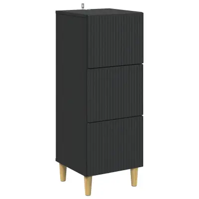 vidaXL Predalna omara Črna 33 x 34,5 x 90 cm Inženirski les