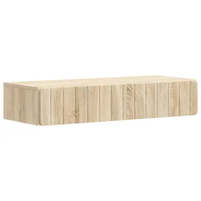 vidaXL Stenska stranska miza Sonoma hrast 87,5 x 34,5 x 17 cm