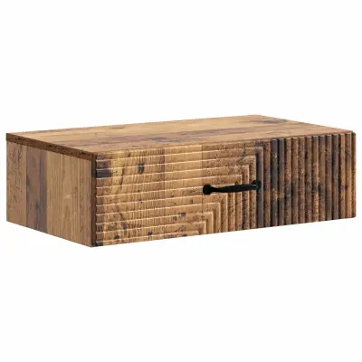 vidaXL Stenska stranska miza Star les 59 x 34,5 x 17 cm Inženirski les