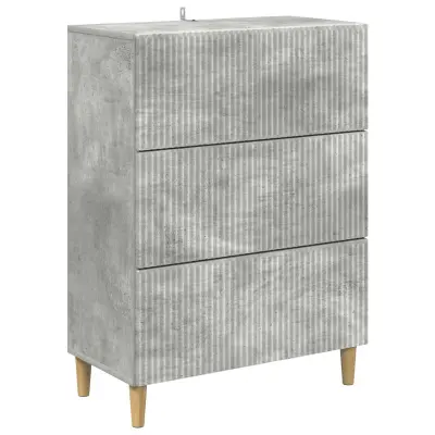 vidaXL Predalna omara Betonsko siva 66 x 34,5 x 90 cm Inženirski les