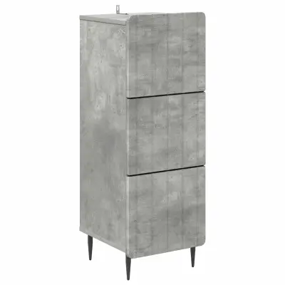 vidaXL Predalna omara Betonsko siva 33 x 34,5 x 92 cm Inženirski les