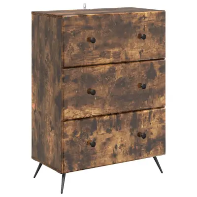 vidaXL Predalna omara Dimljen hrast 66 x 34,5 x 90 cm Inženirski les