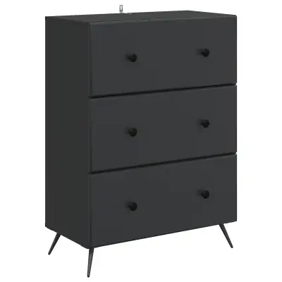 vidaXL Predalna omara Črna 66 x 34,5 x 90 cm Inženirski les