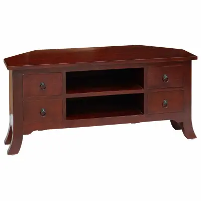 vidaXL TV omarica Rjava 100 x 40,5 x 46 cm Masivni mahagonijev les