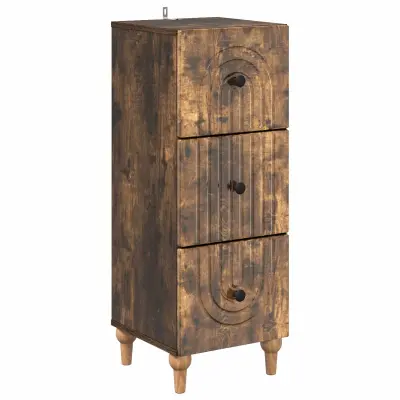 vidaXL Predalna omara Dimljen hrast 33 x 34,5 x 90 cm Inženirski les