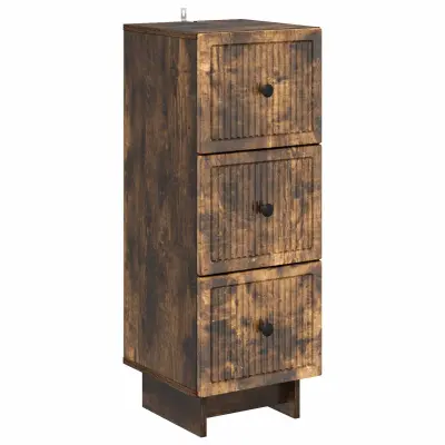 vidaXL Predalna omara Dimljen hrast 33 x 34,5 x 90 cm Inženirski les