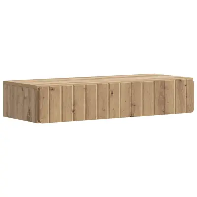vidaXL Stenska stranska miza Artisan hrast 87,5 x 34,5 x 17 cm