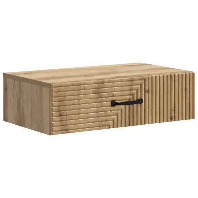 vidaXL Stenska stranska miza Artisan hrast 59 x 34,5 x 17 cm