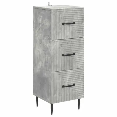 vidaXL Predalna omara Betonsko siva 33 x 34,5 x 89,5 cm Inženirski les