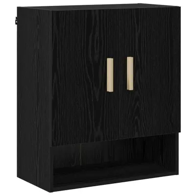 vidaXL Omarica na steni Črna Orehovina 60 x 31 x 70 cm Konstruiran les