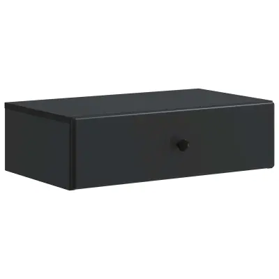 vidaXL Stenska stranska miza Črna 59 x 34,5 x 17 cm Inženirski les