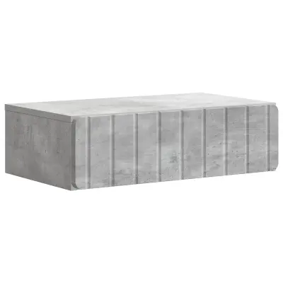 vidaXL Stenska stranska miza Betonsko siva 59 x 34,5 x 17 cm