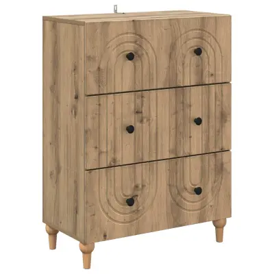 vidaXL Predalna omara Artisan hrast 66 x 34,5 x 90 cm Inženirski les