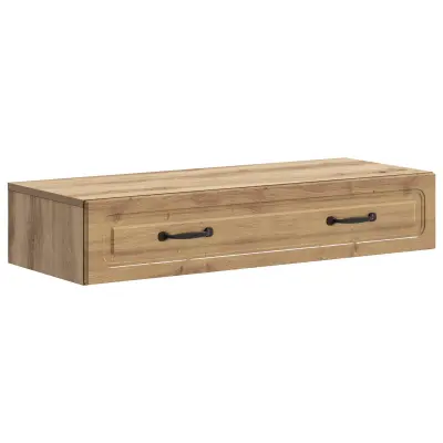 vidaXL Stenska stranska miza Artisan hrast 87,5 x 34,5 x 17 cm
