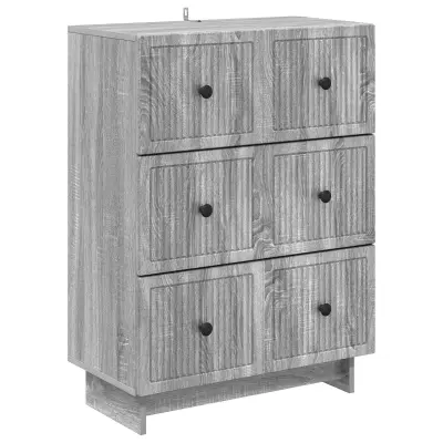 vidaXL Predalna omara Siva Sonoma 66 x 34,5 x 90 cm Inženirski les