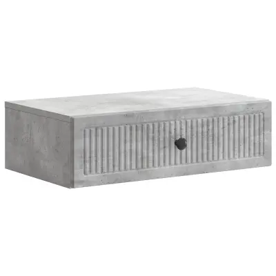 vidaXL Stenska stranska miza Betonsko siva 59 x 34,5 x 17 cm