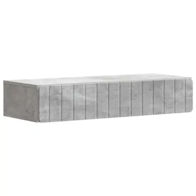 vidaXL Stenska stranska miza Betonsko siva 87,5 x 34,5 x 17 cm