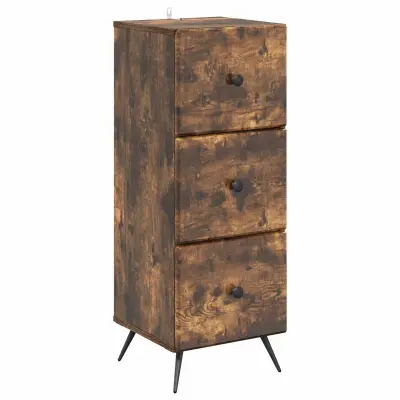 vidaXL Predalna omara Dimljen hrast 33 x 34,5 x 90 cm Inženirski les