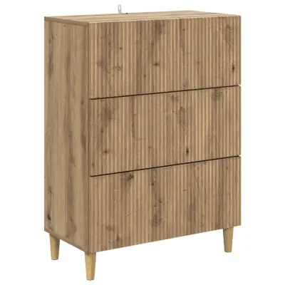 vidaXL Predalna omara Artisan hrast 66 x 34,5 x 90 cm Inženirski les