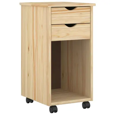 vidaXL Gležnji kabinet Rjava 34 x 39 x 65,5 cm Masivna borovina
