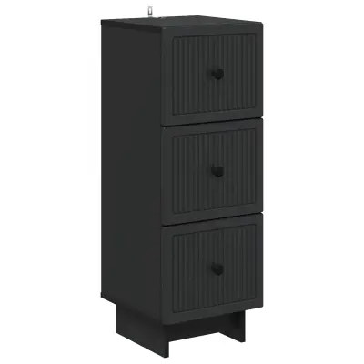 vidaXL Predalna omara Črna 33 x 34,5 x 90 cm Inženirski les