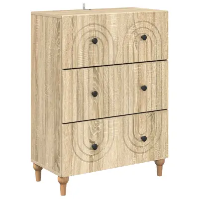 vidaXL Predalna omara Sonoma hrast 66 x 34,5 x 90 cm Inženirski les