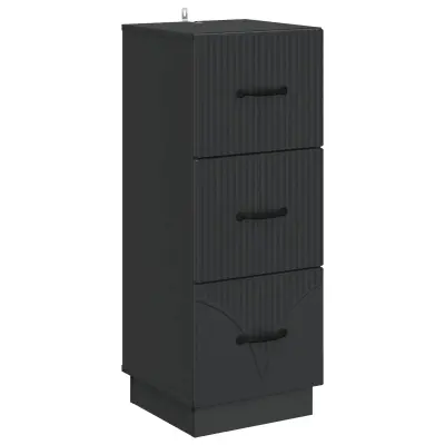 vidaXL Predalna omara Črna 33 x 34,5 x 87 cm Inženirski les