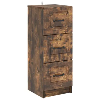vidaXL Predalna omara Dimljen hrast 33 x 34,5 x 87 cm Inženirski les