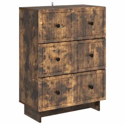 vidaXL Predalna omara Dimljen hrast 66 x 34,5 x 90 cm Inženirski les