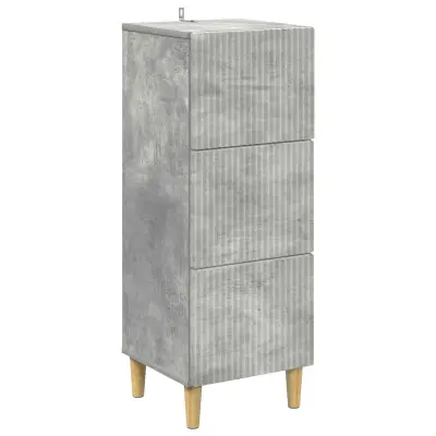 vidaXL Predalna omara Betonsko siva 33 x 34,5 x 90 cm Inženirski les