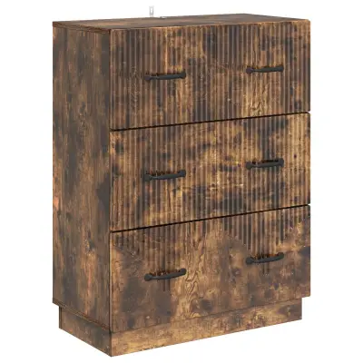 vidaXL Predalna omara Dimljen hrast 66 x 34,5 x 87 cm Inženirski les