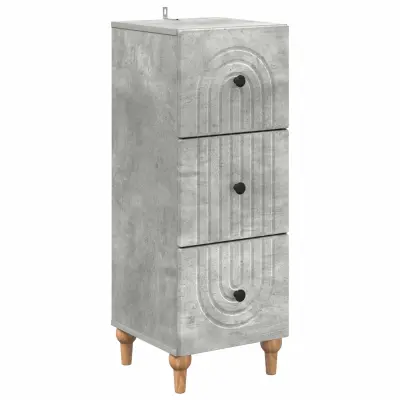 vidaXL Predalna omara Betonsko siva 33 x 34,5 x 90 cm Inženirski les