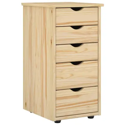 vidaXL Za omarice Rjava 34 x 39 x 61,5 cm Masivno borovo les