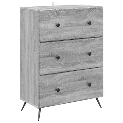 vidaXL Predalna omara Siva Sonoma 66 x 34,5 x 90 cm Inženirski les