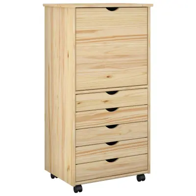 vidaXL Gležnji kabinet Rjava 53 x 39 x 103 cm Masivno borovo les