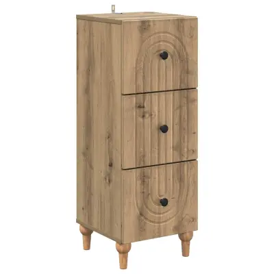 vidaXL Predalna omara Artisan hrast 33 x 34,5 x 90 cm Inženirski les